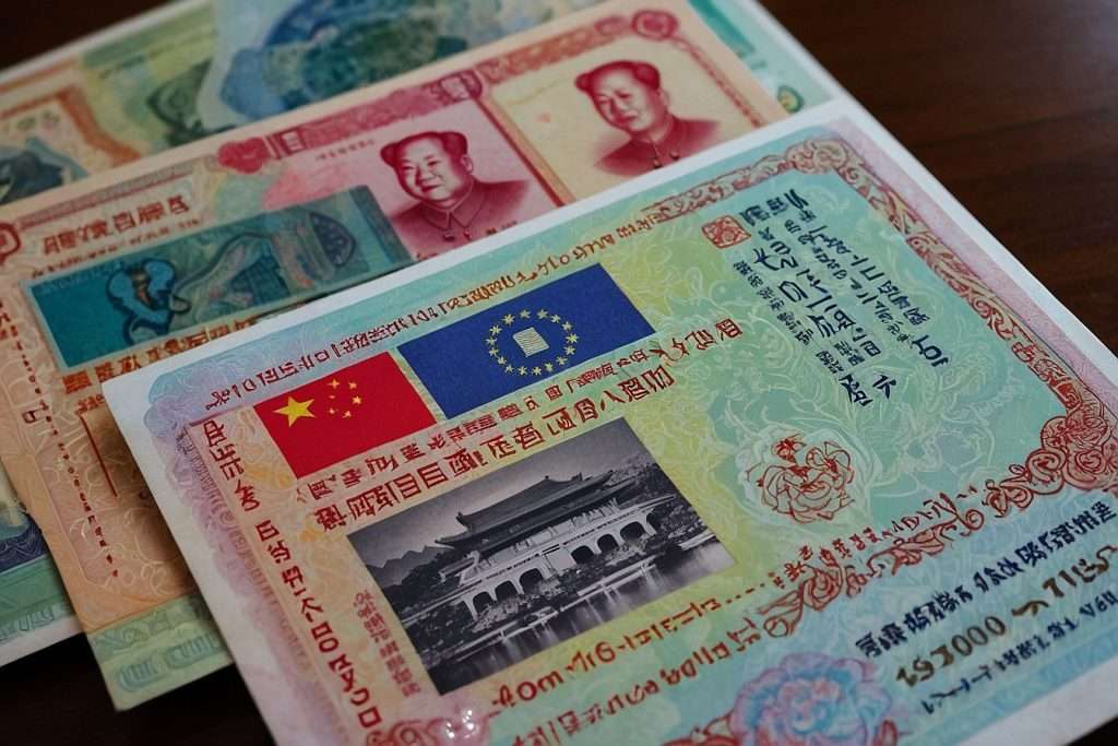 China and Singapore passport stamp
