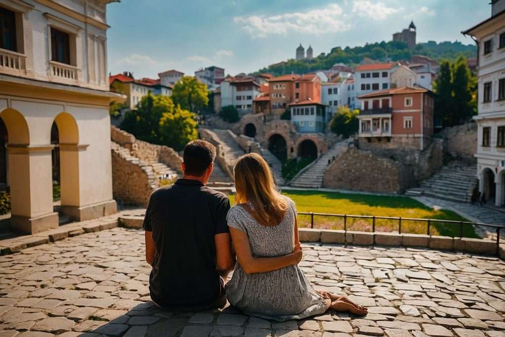 Plovdiv, Bulgaria Couple enjoying the view