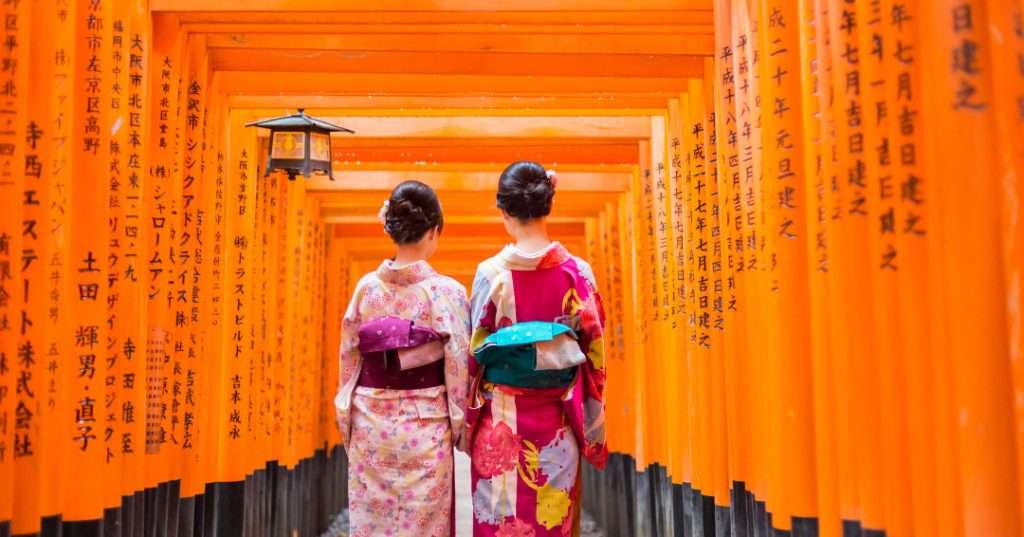 Two women in kimono
