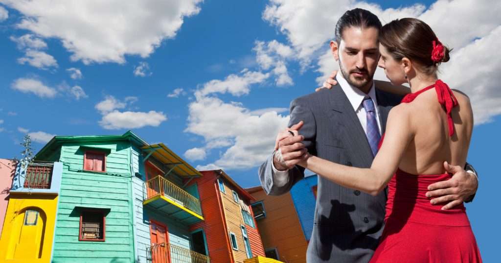 Couple dancing tango