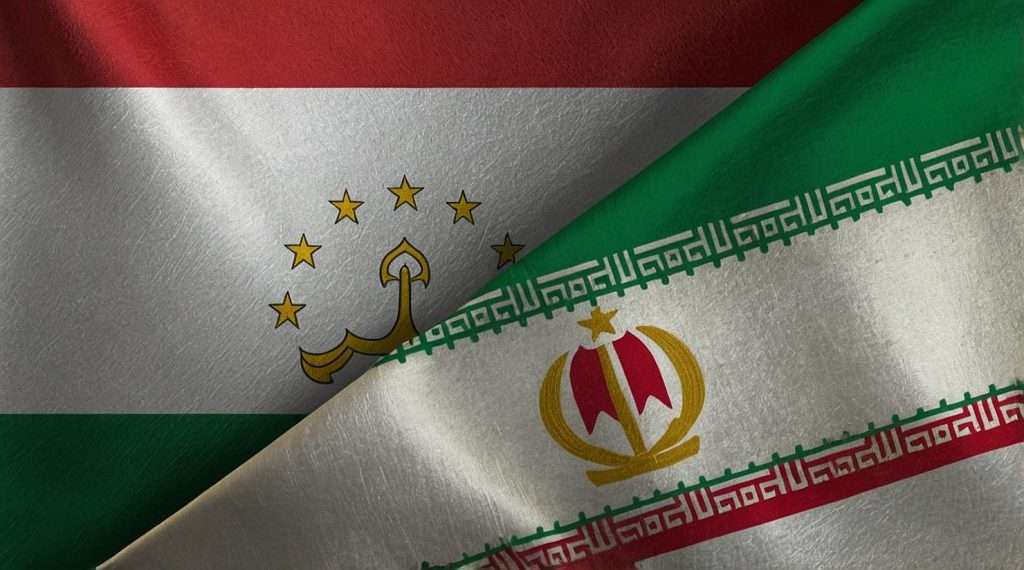 National flag of Iran and Tajikistan AI-Generated