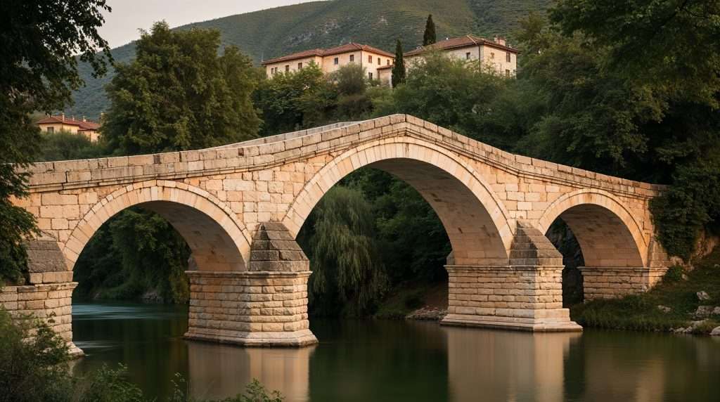 Kosovo old bridge AI Generated