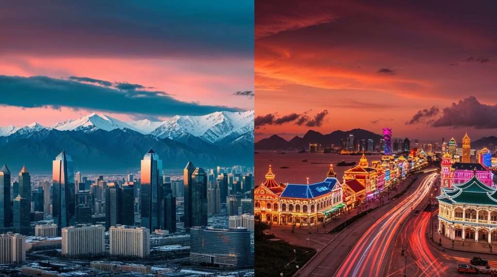 Macau Kazakhstan Skyline AI generated
