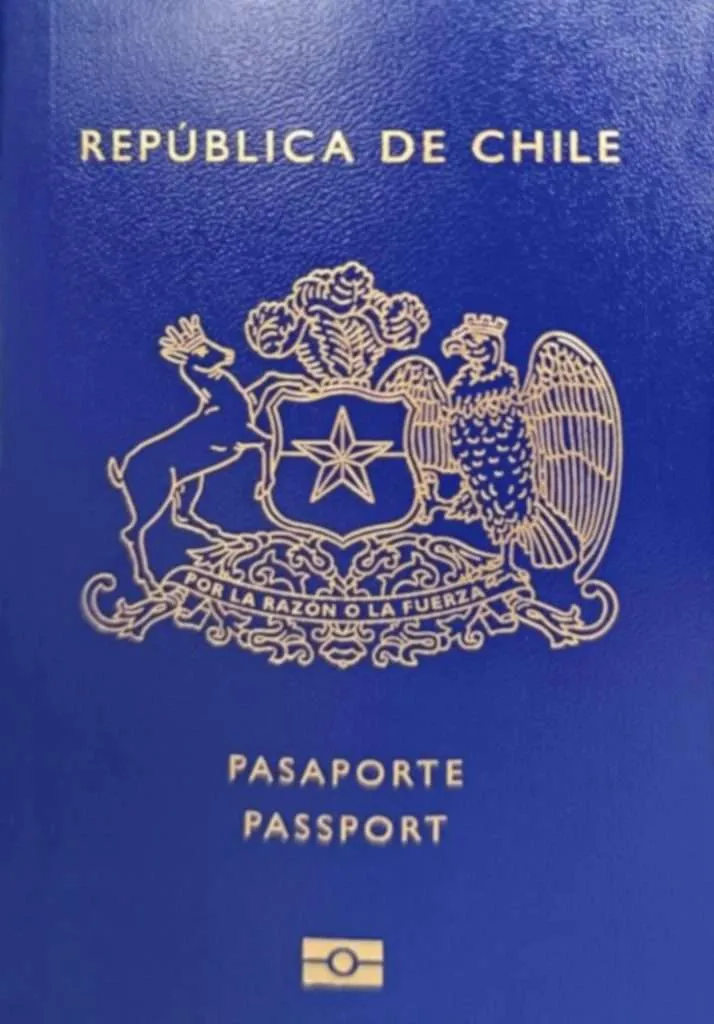 Chilean passport — click to enlarge Chilean passport cover 2026