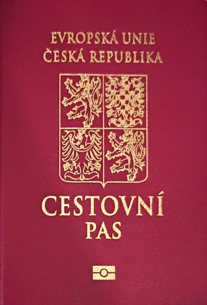 Czech passport — click to enlarge Czech passport cover 2026