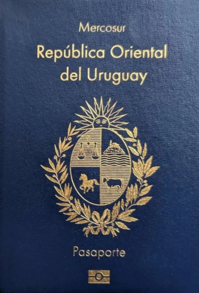 Uruguayan passport — click to enlarge Uruguayan passport cover 2026