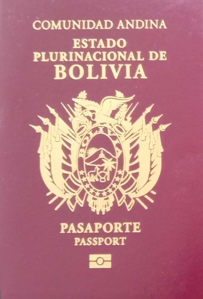 Bolivian passport cover 2026
