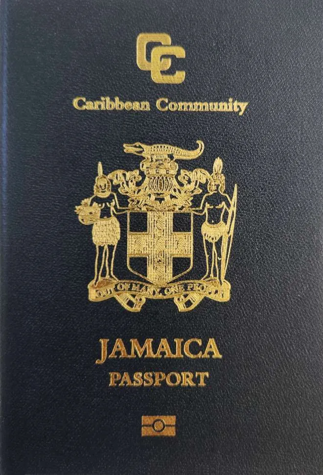 Jamaican passport — click to enlarge Jamaican passport cover 2026