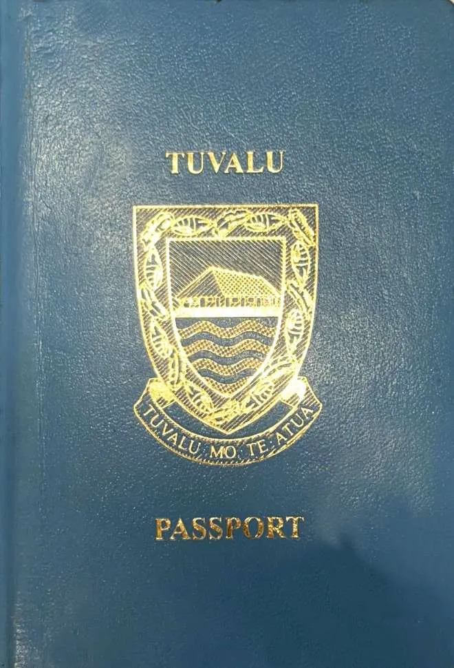 Tuvaluan passport — click to enlarge Tuvaluan passport cover 2026