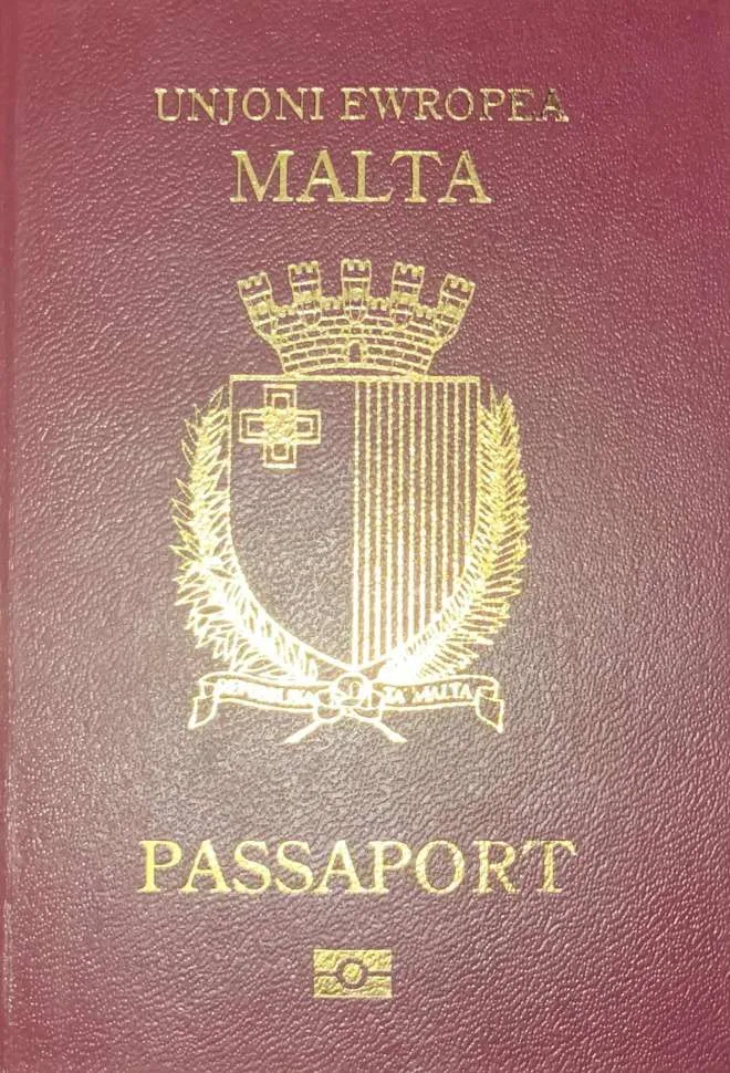 Maltese passport — click to enlarge Maltese passport cover 2026