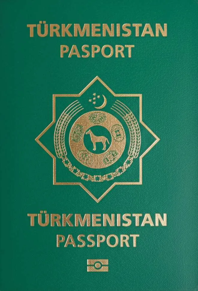 Turkmenistani passport — click to enlarge Turkmenistani passport cover 2026