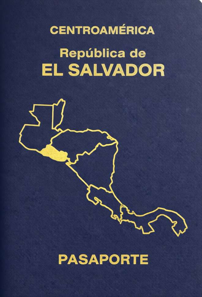 Salvadoran passport cover 2026