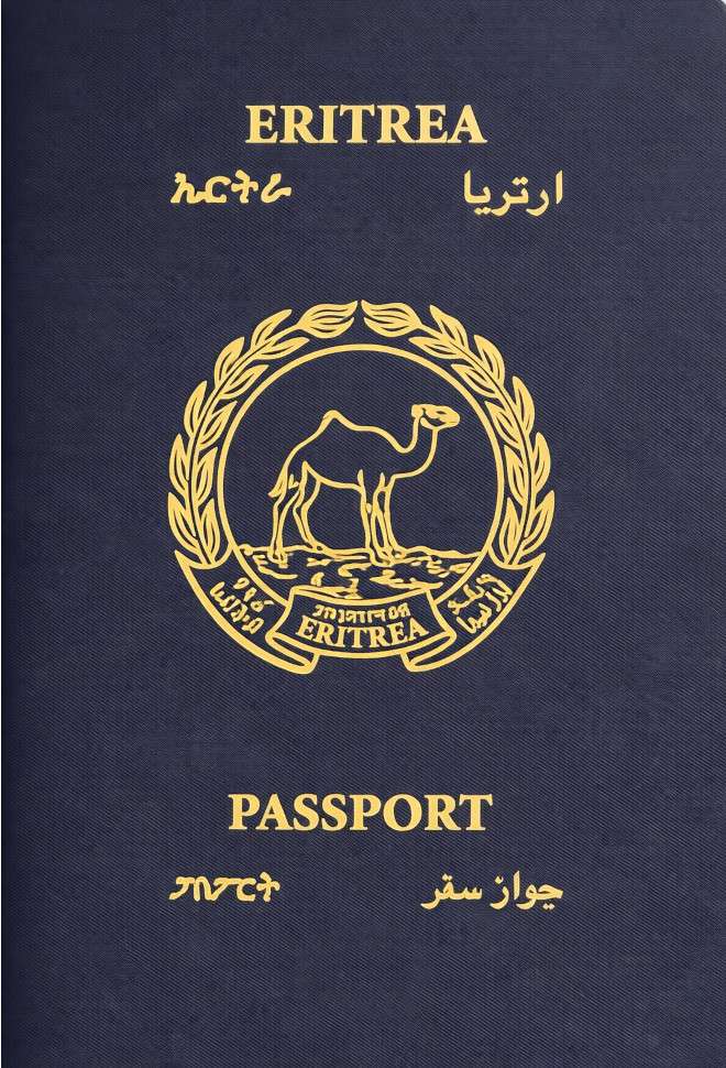 Eritrean passport — click to enlarge Eritrean passport cover 2026