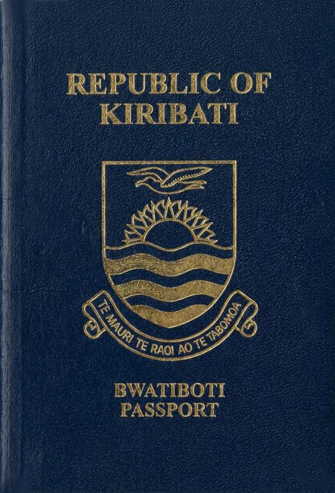 Kiribati passport cover 2026