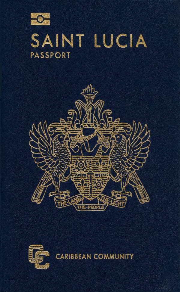 Saint Lucian passport — click to enlarge Saint Lucian passport cover 2026
