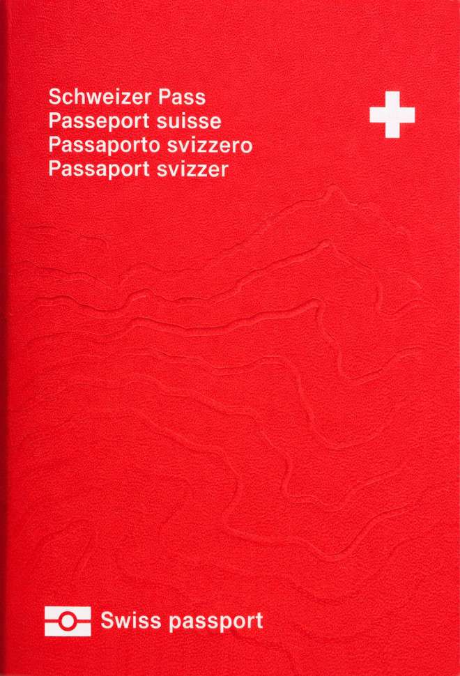 Swiss passport — click to enlarge Swiss passport cover 2026