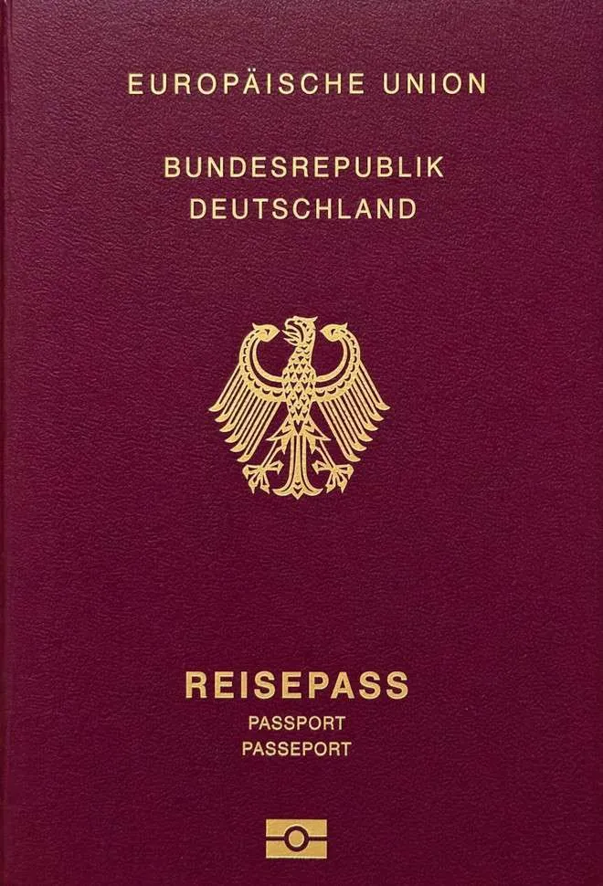 German passport — click to enlarge German passport cover 2026