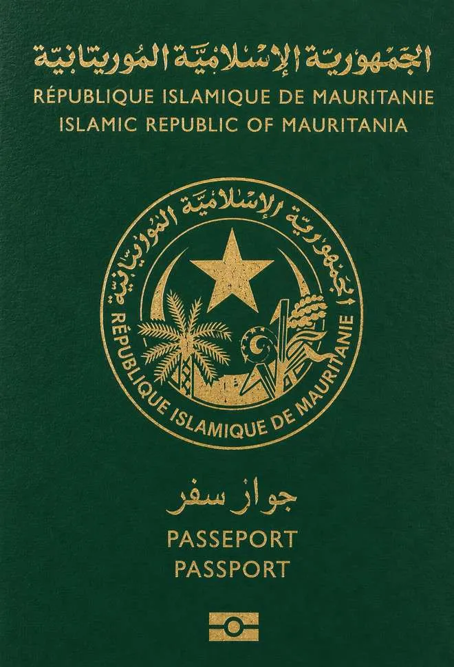 Mauritanian passport cover 2026