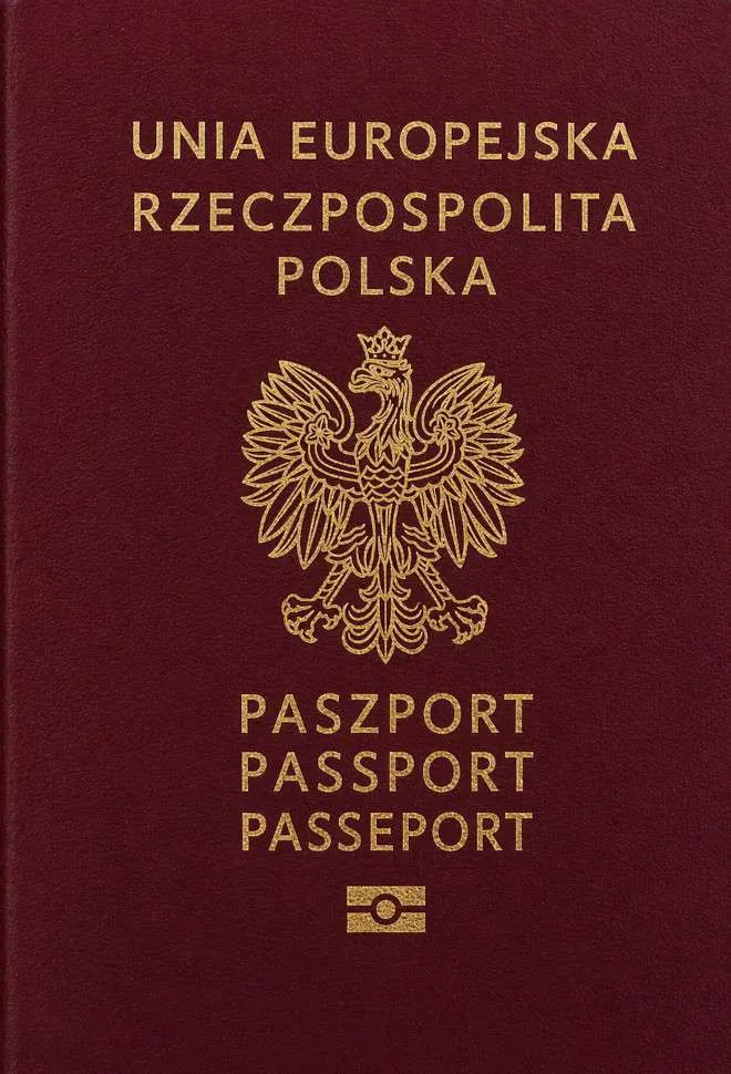 Polish passport — click to enlarge Polish passport cover 2026