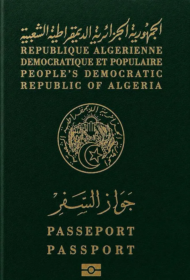 Algerian passport cover 2026