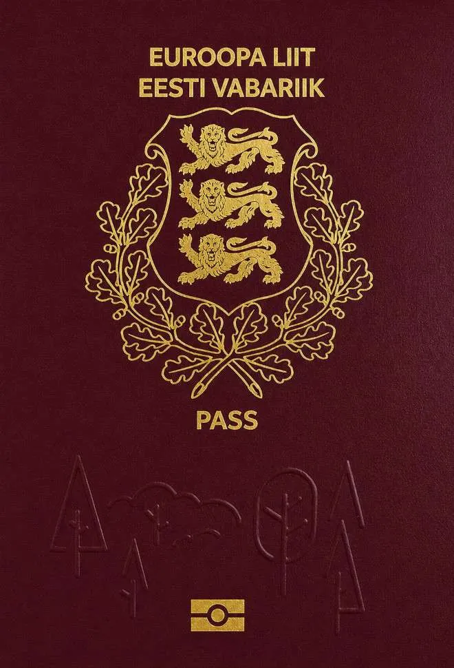 Estonian passport cover 2026