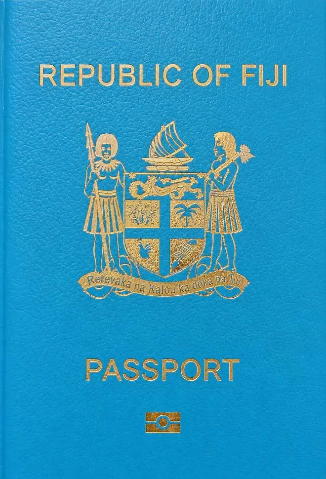 Fijian passport — click to enlarge Fijian passport cover 2026