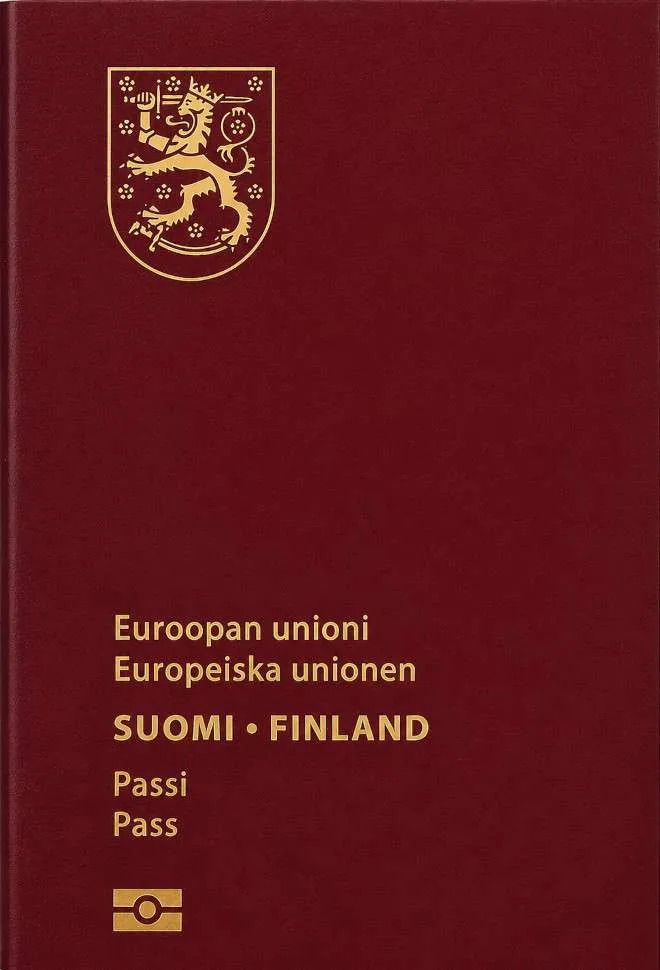 Finnish passport — click to enlarge Finnish passport cover 2026