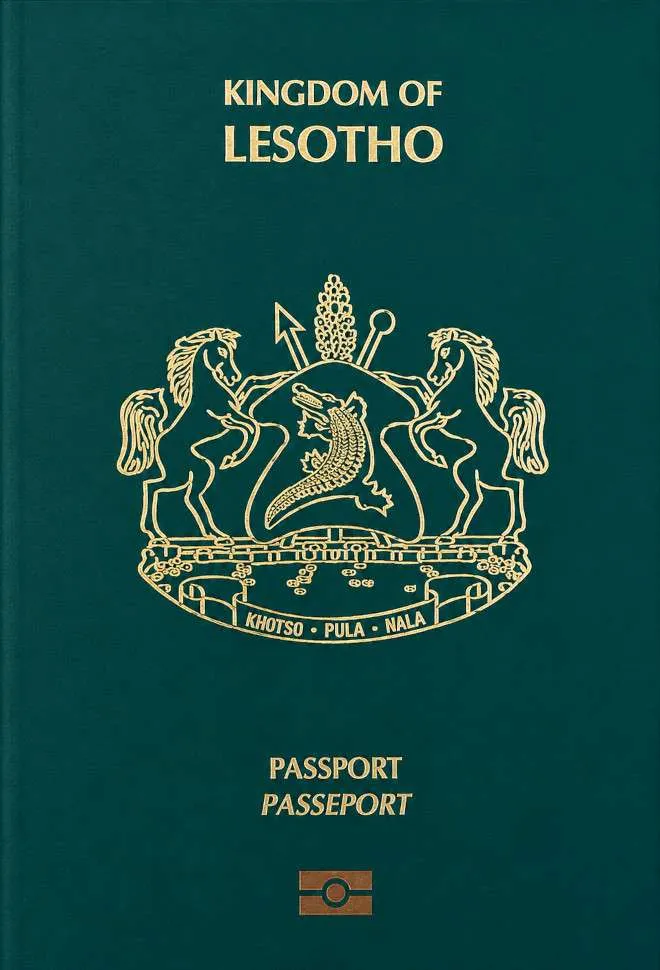 Lesotho passport cover 2026