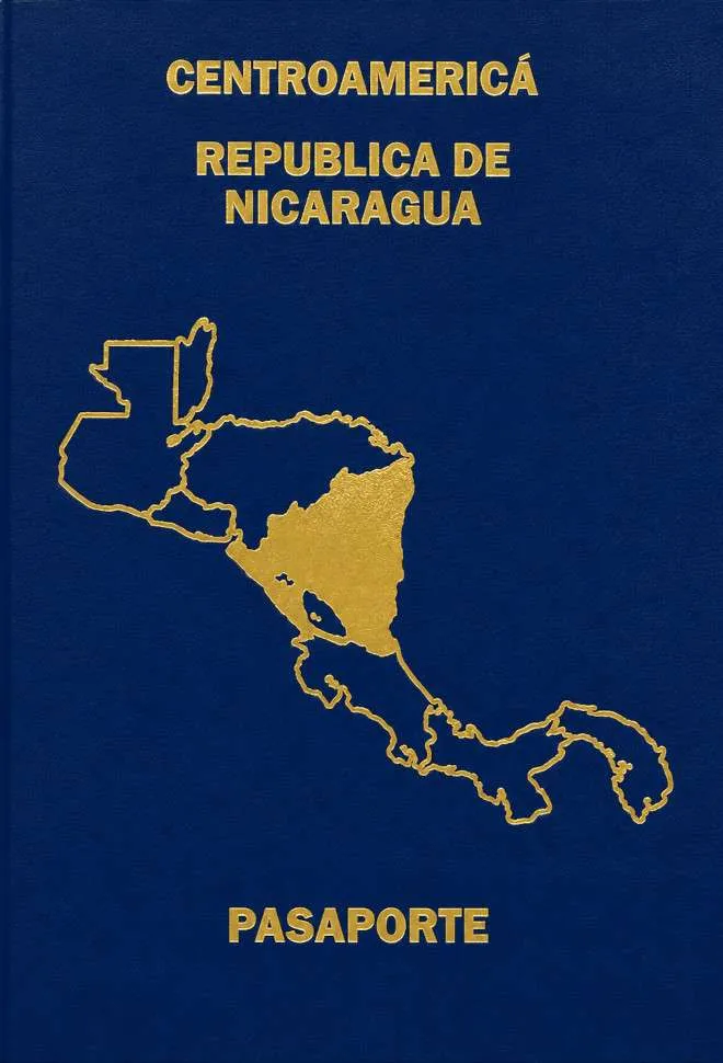 Nicaraguan passport cover 2026