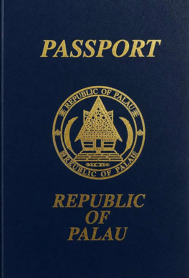 Palauan passport — click to enlarge Palauan passport cover 2026