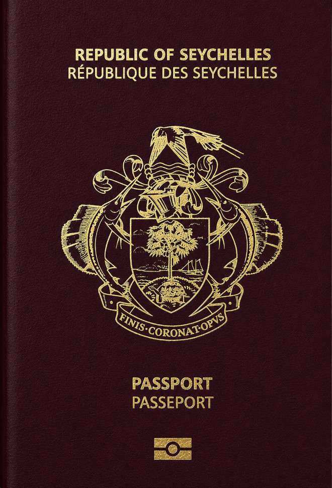 Seychellois passport — click to enlarge Seychellois passport cover 2026