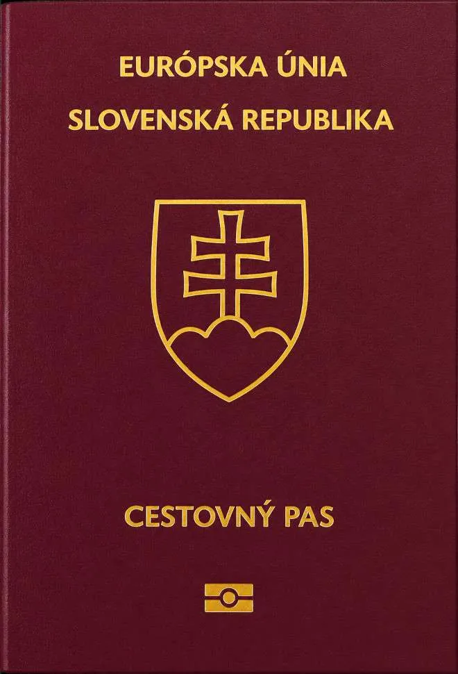 Slovak passport cover 2026
