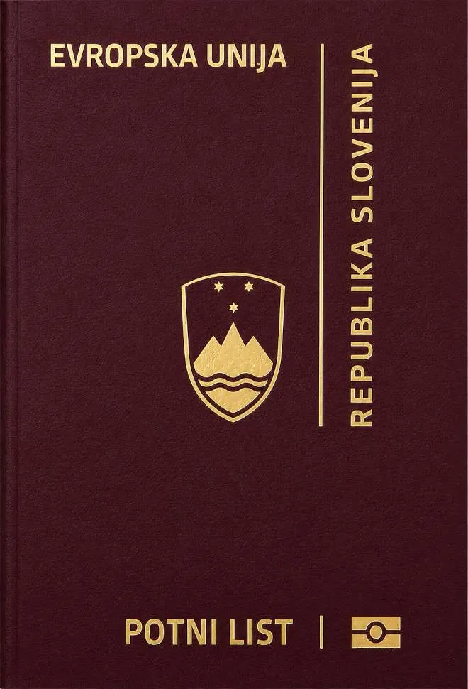 Slovenian passport — click to enlarge Slovenian passport cover 2026