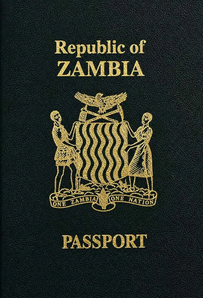 Zambian passport — click to enlarge Zambian passport cover 2026
