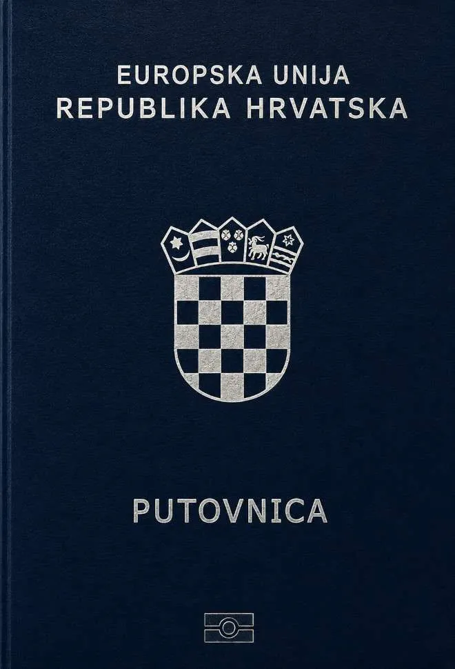 Croatian passport — click to enlarge Croatian passport cover 2026