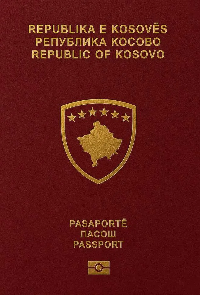 Kosovar passport — click to enlarge Kosovar passport cover 2026